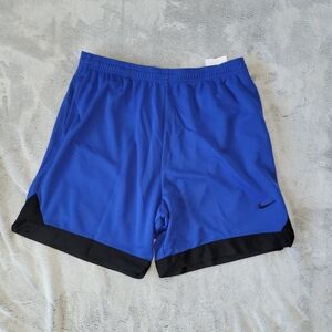 Nike Boys Size Large Blue & Black Athletic Gym Training Sports Loose Fit Shorts